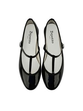 Repetto Black Patent T-Strap Mary Jane Faustine Flats
